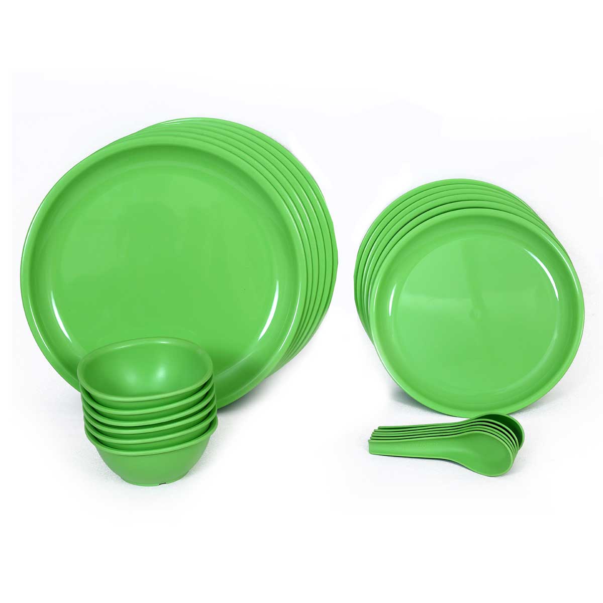 Plastic 24 Pc Dinner Set Your Zone 24-Piece Kids Plastic Dinnerware Set With Plates, Bowls