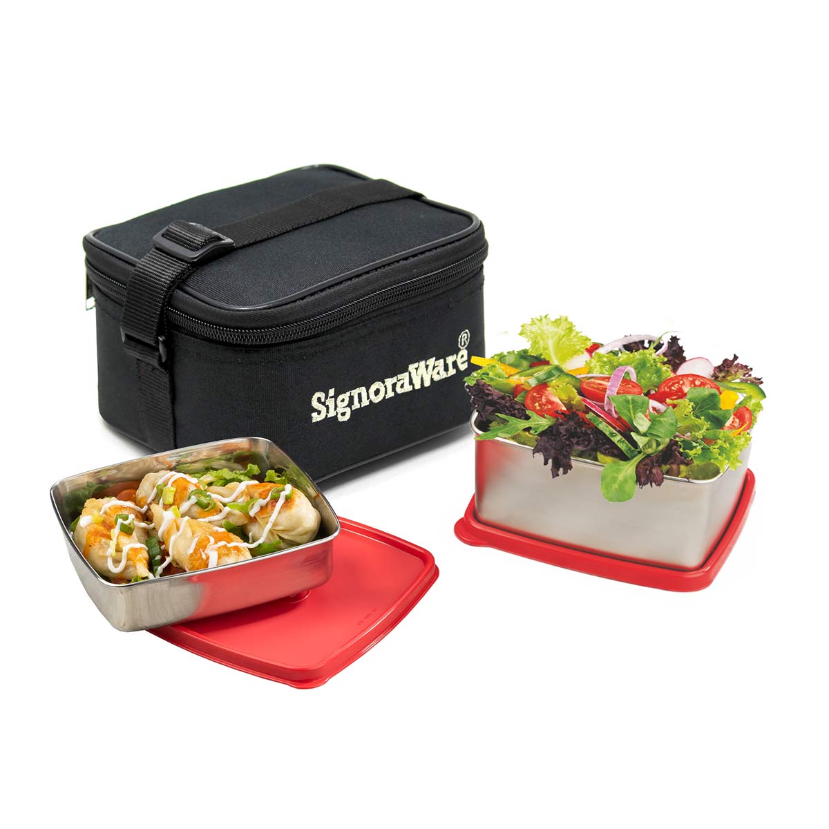 Quick Carry Steel Lunch Box Signoraware