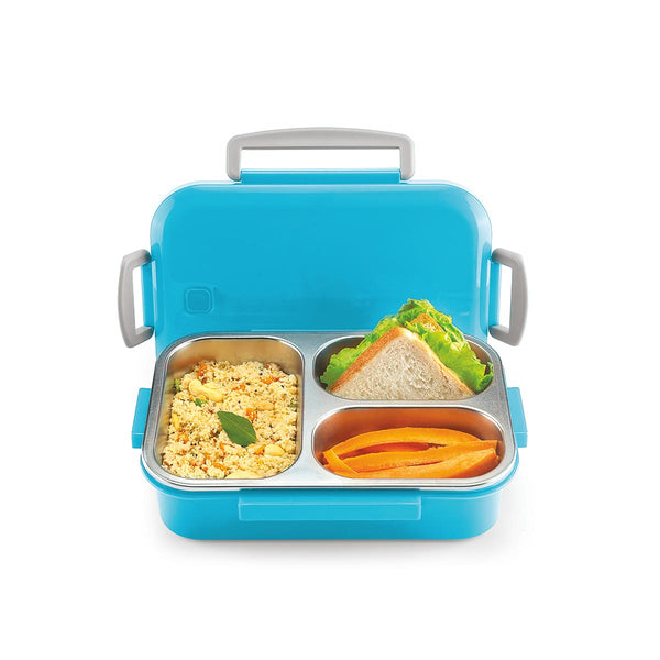 HappyMe Steel Lunch Box (3 Partition)