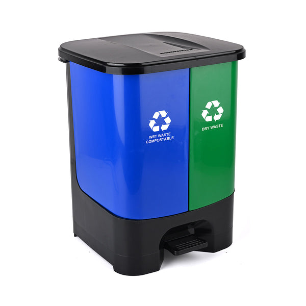 2-in-1 Pedal Dustbin 19 Litre (9.5 Litre each)