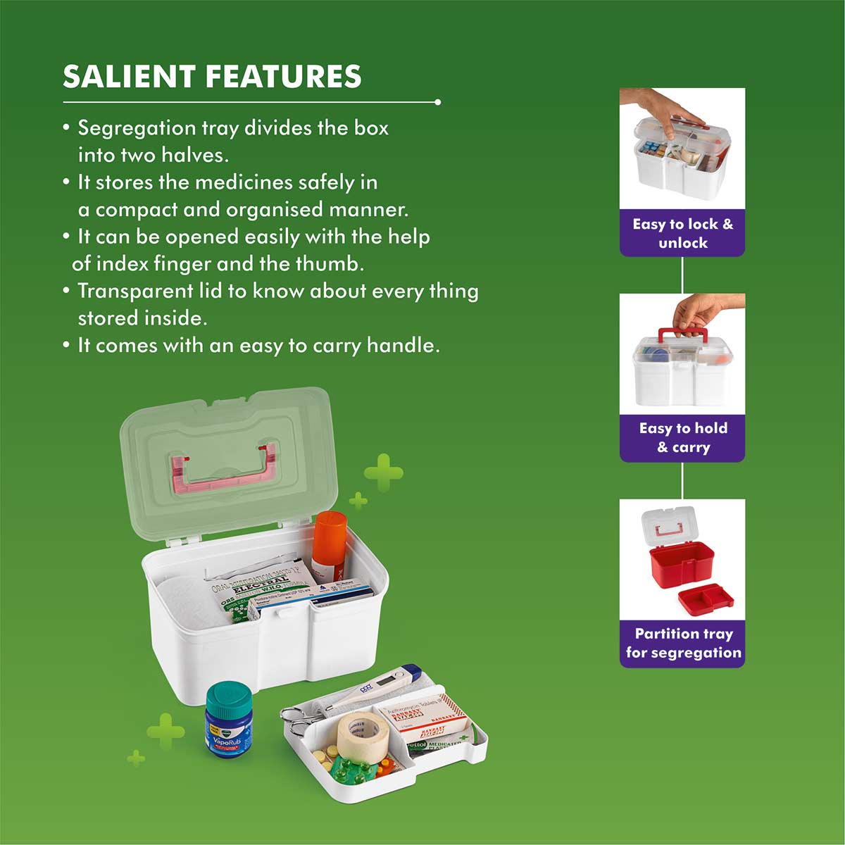 Stay Fit Medical Box Big| First aid Box | Multi Purpose Box – Signoraware