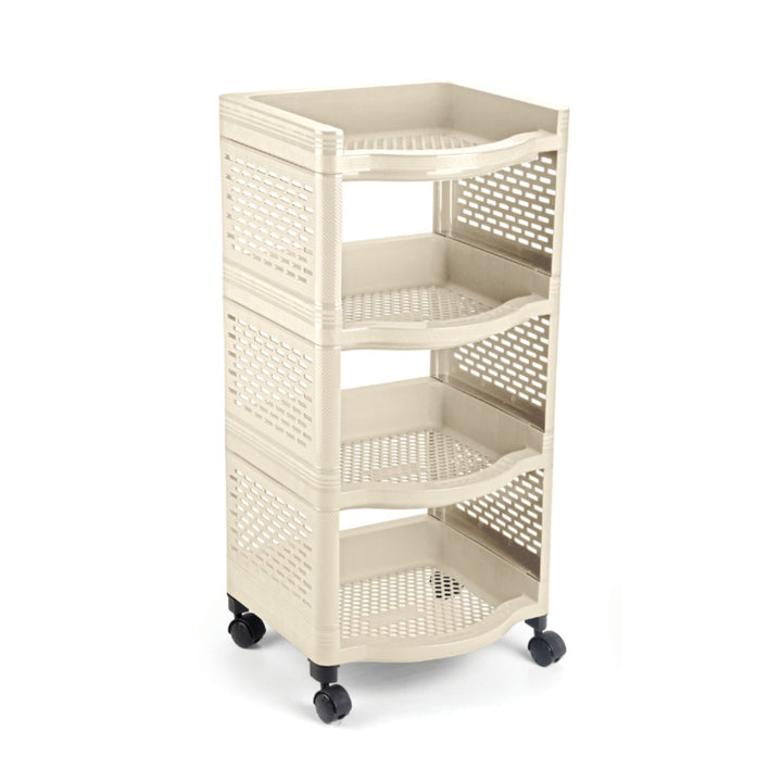 Shopsimple Rack Smart Rack Small Set of 4 with wheels | | Easy-to-Move Slide Rack Trol ...
