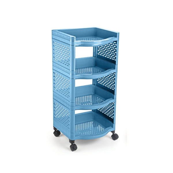 Smart Rack Small Set of 4 with wheels | | Easy-to-Move Slide Rack Trolley with Wheels