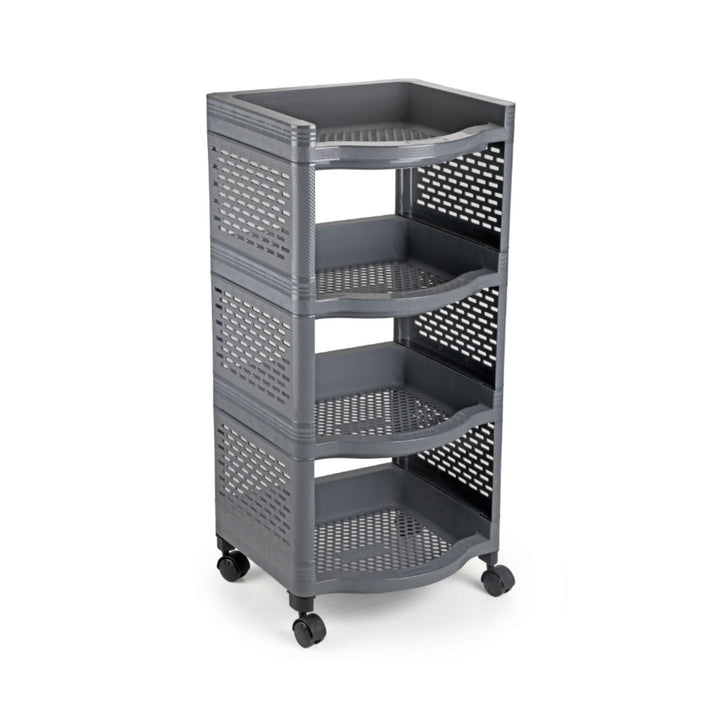 Shopsimple Rack Smart Rack Small Set of 4 with wheels | | Easy-to-Move Slide Rack Trol ...