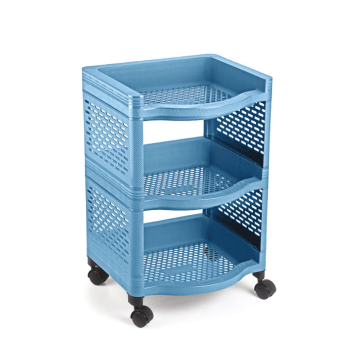 Shopsimple Rack Smart Rack Small Set of 3 with wheels | | Easy-to-Move Slide Rack Trol ...