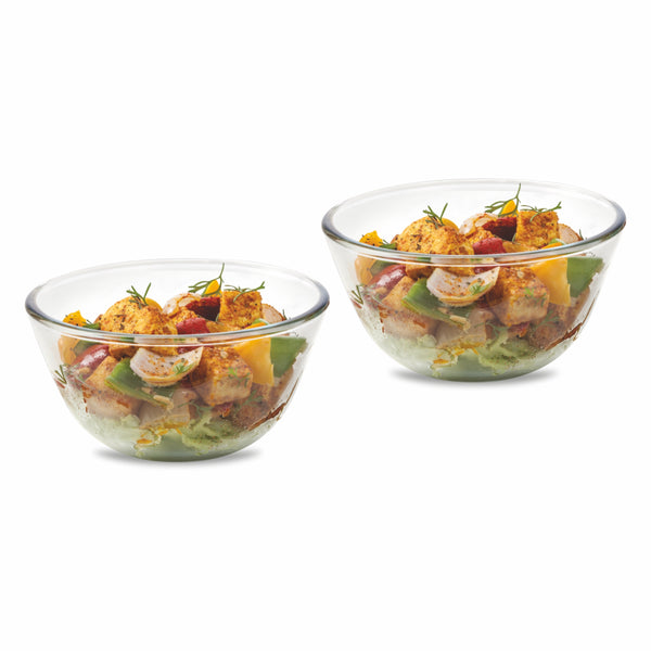 Mixing Bowl Borosilicate Glass 500ml+500ml (Set of 2)