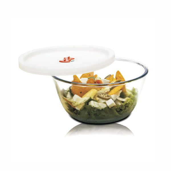 Mixing Bowl Borosilicate Glass with Lid 1000 ml.