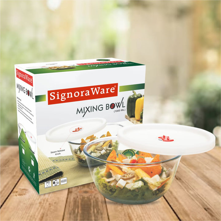 Borosil Mixing Bowl Set Glass Bowl Serving Mixing Bowl