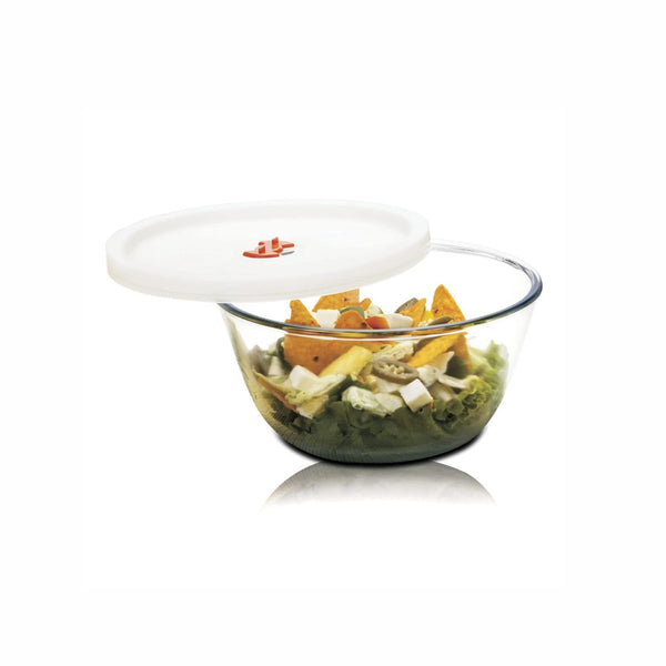 Mixing Bowl Borosilicate Glass with Lid 500 ml.