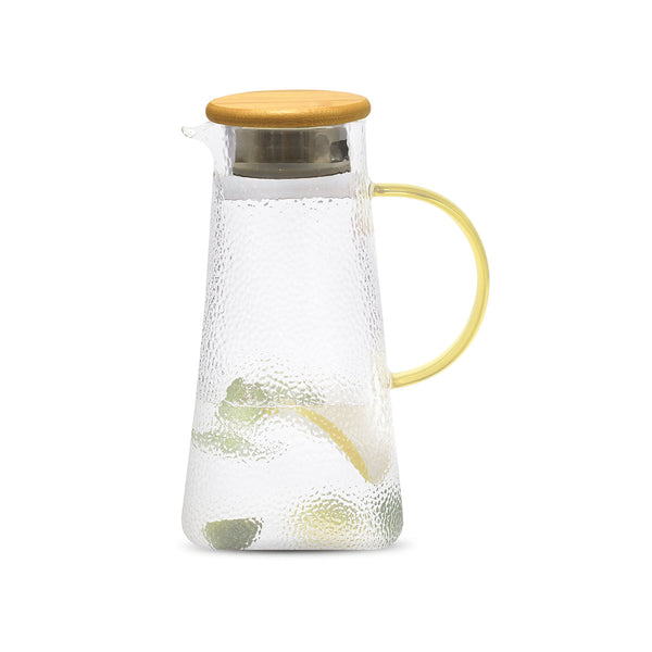 Paris Love Glass Jug 1200 ml with Bamboo Lid