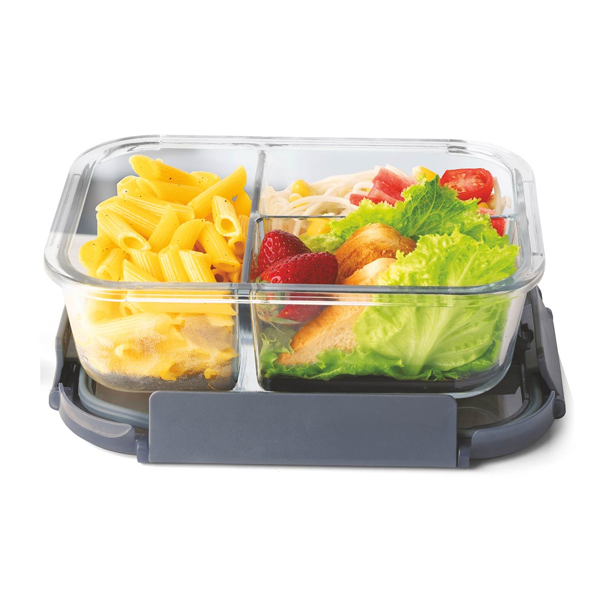 Reflection Lunch Box Slim Glass Lunch Box (3 Partitions) – Signoraware