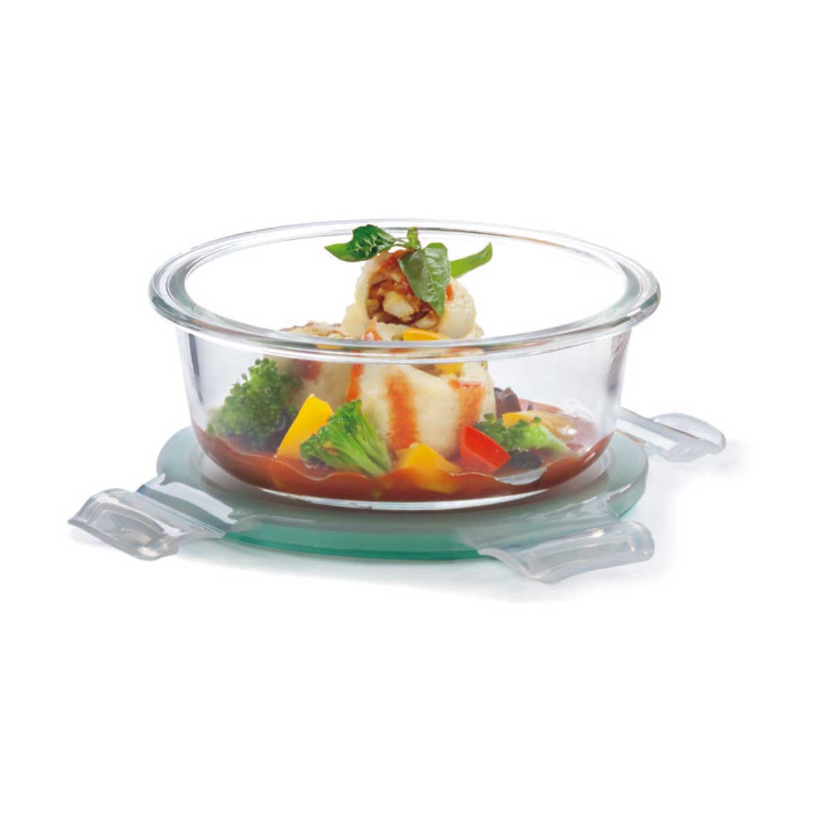 Signoraware Lock `N` Store Glass Container Round 1300ml