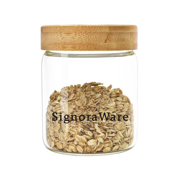 Glaze Borosilicate Jar with Bamboo Lid 150 ml
