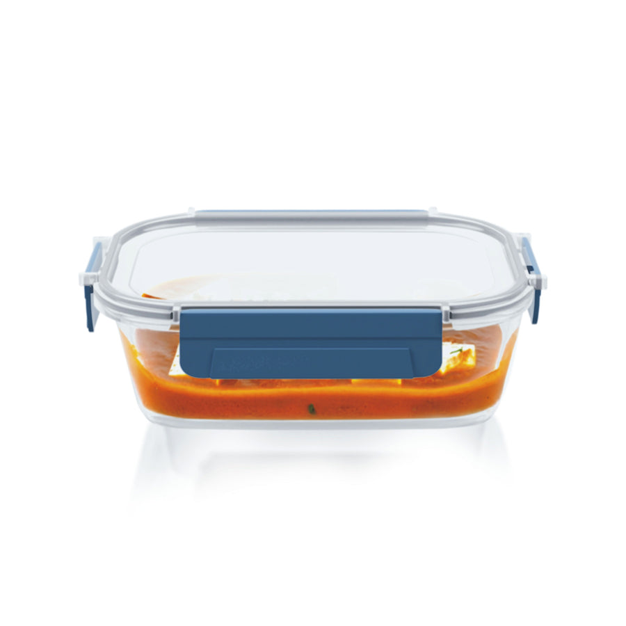 Shut N Seal Glass Rectangular Container 640ml