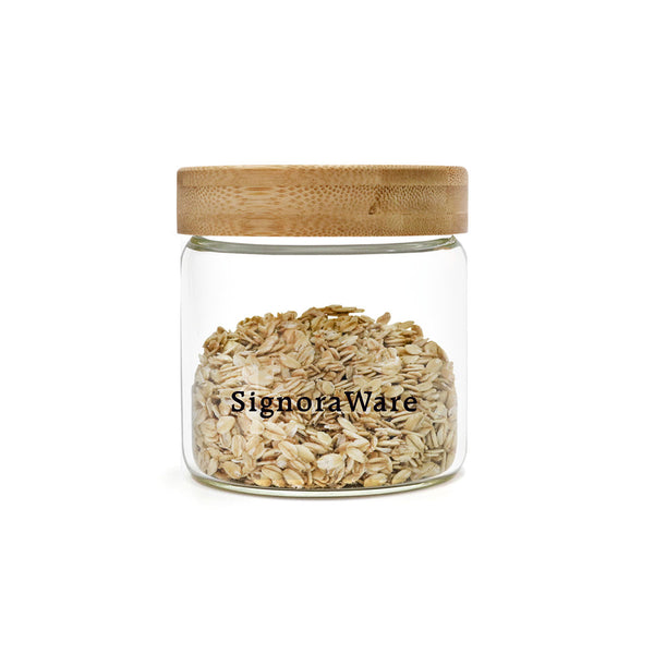Glaze Jar with Bamboo Lid 130ml