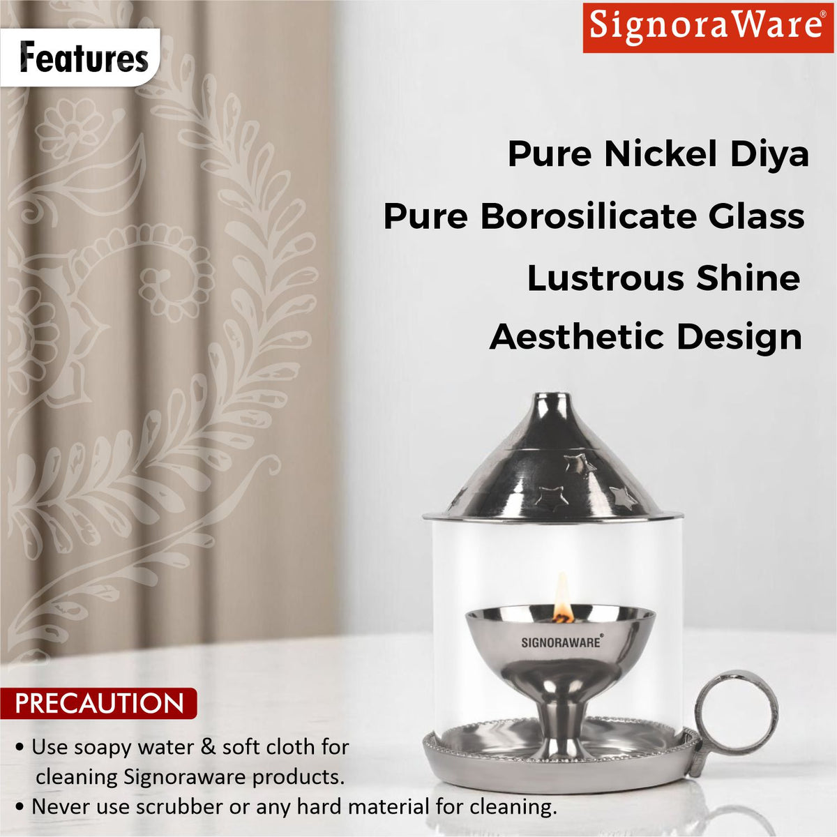 Mangalam Nickel Akhand Diya Medium