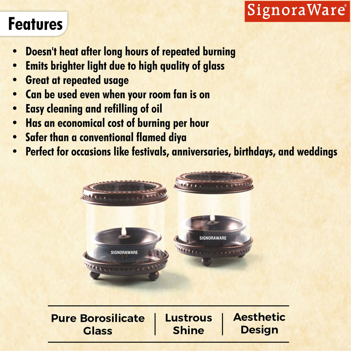 Lume Decor Diya (Set/2)