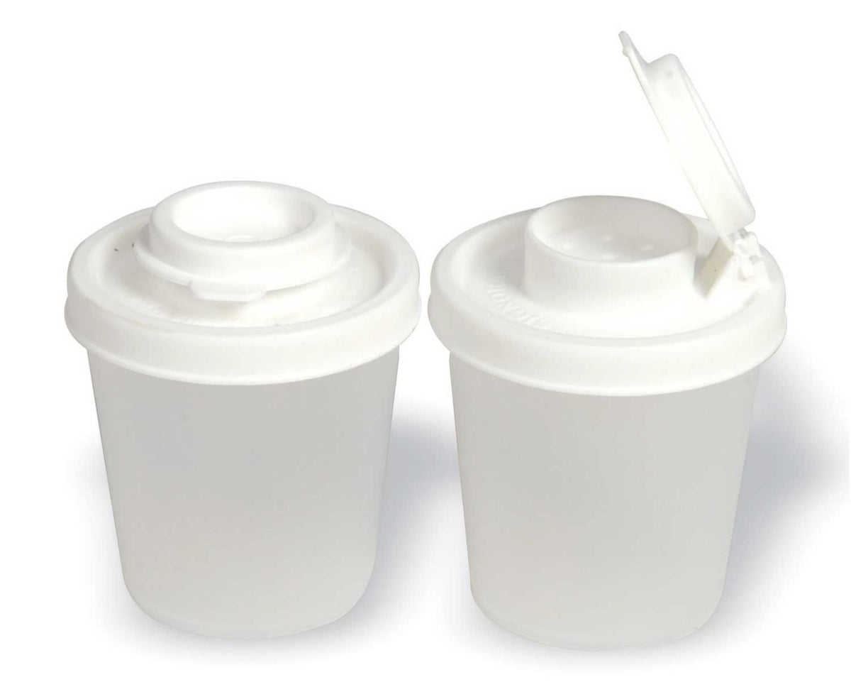 Spice Shaker Medium, Set of 2, Moisture Proof   Salt Shaker to go Camping Picnic Outdoors Kitchen Lunch Boxes Travel Spice Set  with Colourful Covers Lids Plastic Airtight Spice Jar Dispenser