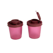 Spice Shaker Medium, Set of 2, Moisture Proof   Salt Shaker to go Camping Picnic Outdoors Kitchen Lunch Boxes Travel Spice Set  with Colourful Covers Lids Plastic Airtight Spice Jar Dispenser