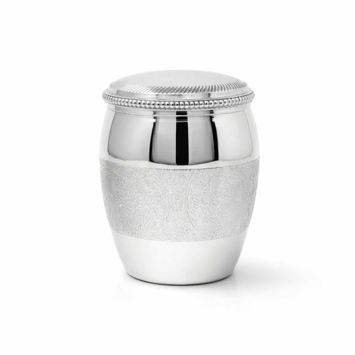 Aura Silver Touch Copper Glass 400ml With Lid