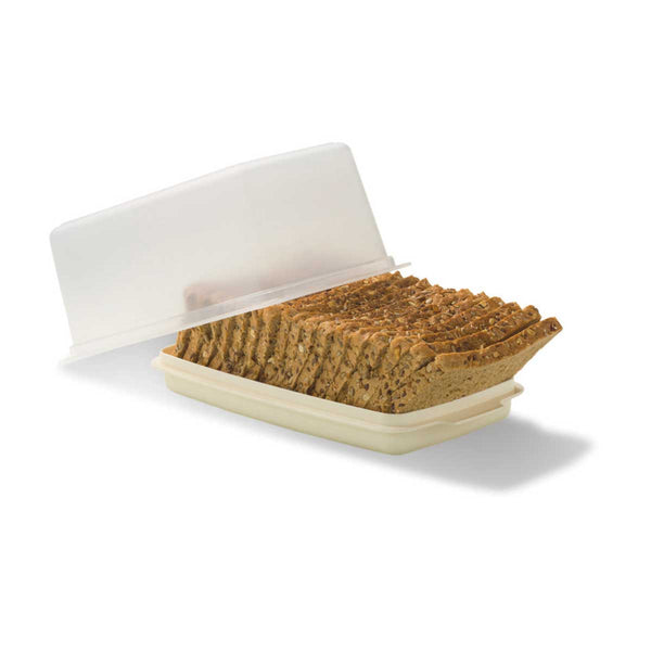 Bread Box(Cover Type) | Dual Use Bread Holder/Airtight Plastic Food Storage Container for Dry or Fresh Foods -2 in 1 Bread Bin- Loaf Cake Keeper/Baked Goods -Keeps Bread Fresh