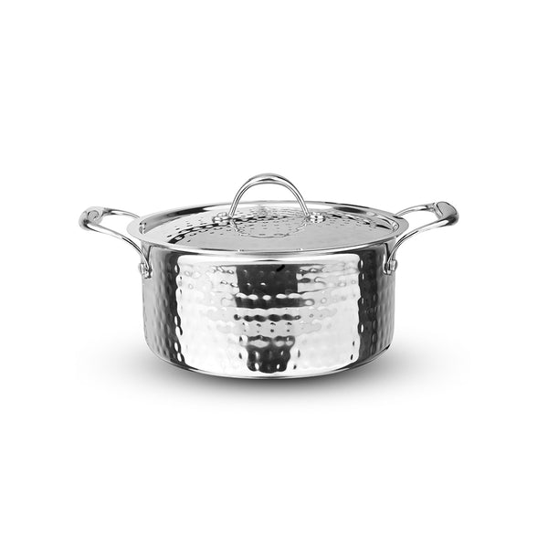 Artista Triply Stewpot (Hammered) with Lid 18cm