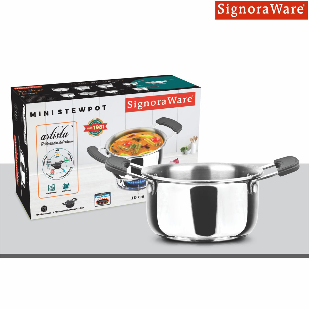 Artista Tri-Ply Mini Stew Pot 10cm (500ml)