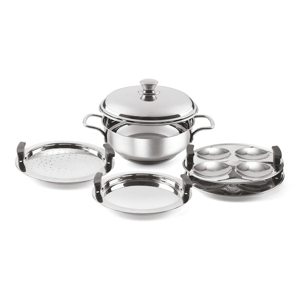 All Rounder Multi Kadhai Small 5 pcs | Induction Bottom | All-In-One Stainless Steel Kadhai