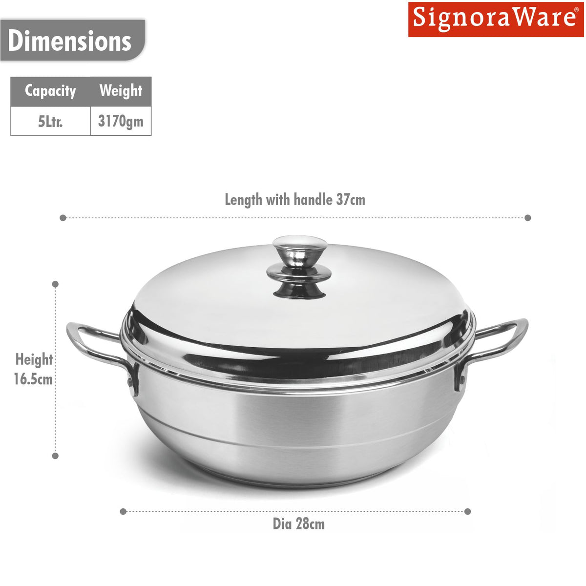 7 Pcs. All Rounder Multi Kadhai | Induction Bottom | All-in-One Stainless Steel Kadhai