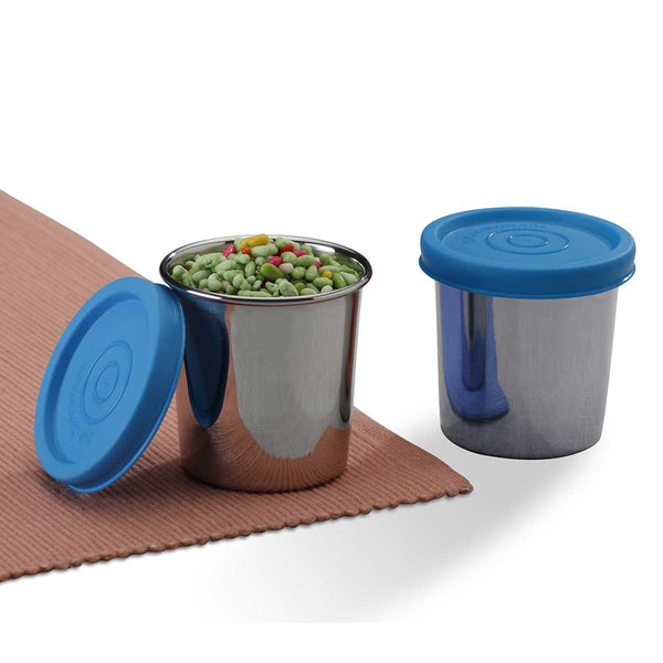 Nano Medium airtight  Steel containers  100 ml. each (Set/2)