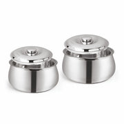 Hot Delight Casserole (Set of 2) 1500ml + 1000ml | Double Wall Stainless Steel Insulated Casserole | Keep Food Hot For Longer Time