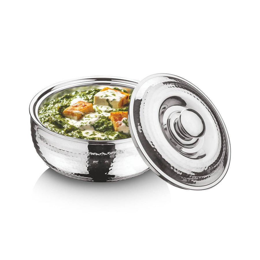 Roti Server Hammered Steel Lid 1000ml