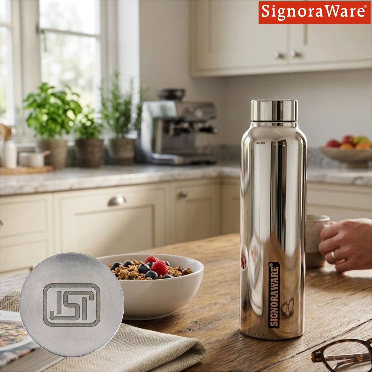 Aqua Steel Water Bottle 500 ml (Matt Finish)