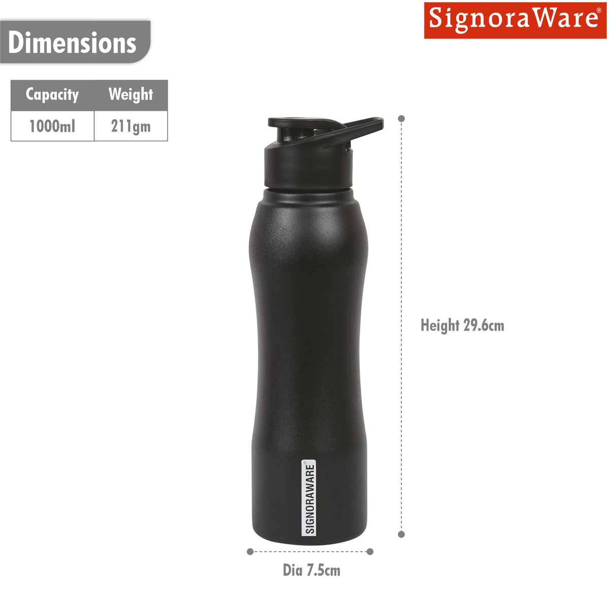 Oxy Sipper Steel Bottle Coloured 1000ml