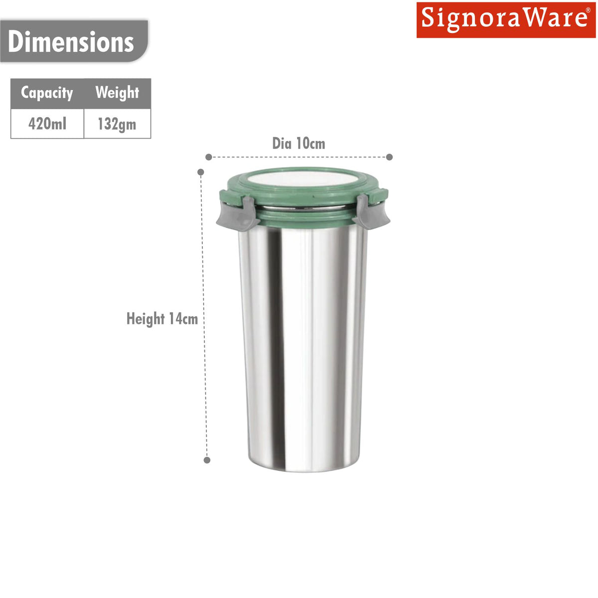 Lock 'N' Store Tumbler Steel Lid 420ml