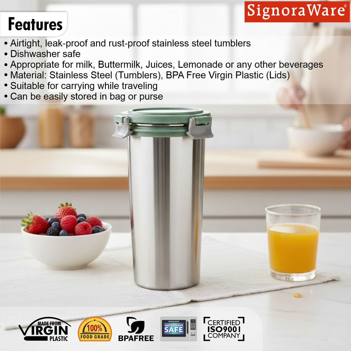 Lock 'N' Store Tumbler Steel Lid 420ml