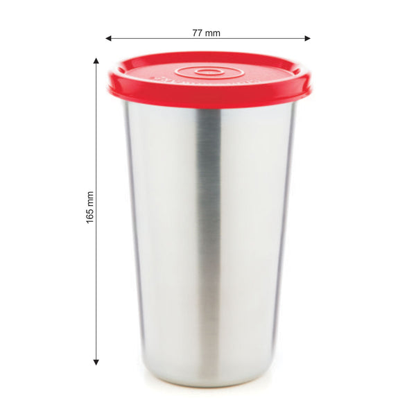 Jumbo Tumbler Steel 450 ml.| Drinking Cups | Reusable Travel Tumbler With Leakproof Lids | To-Go Drink Cups for Juice, Smoothie, Iced Coffee, Milkshake, Cold Drinks & Snacks
