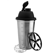 Shake 'N' Shake Steel, 650ml.| Steel Protein Shake Bottle for Meal Replacement Shakes & Smoothies, Beverages, Mixing Salad Dressing & Sauces, Margarita, More