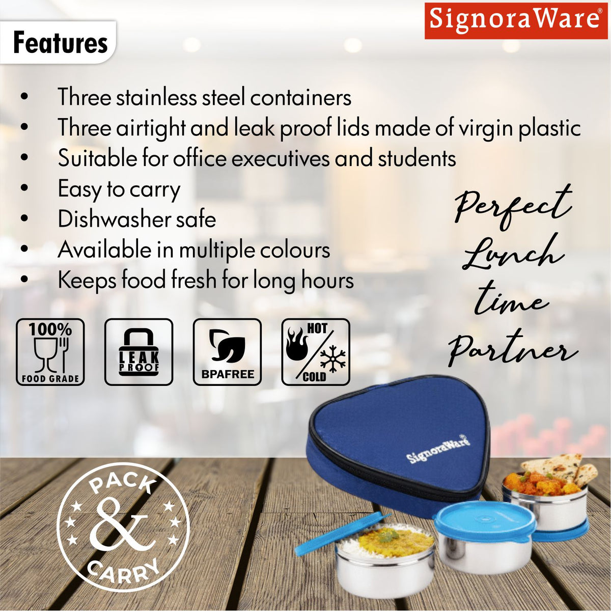 Sleek Steel Lunch Box