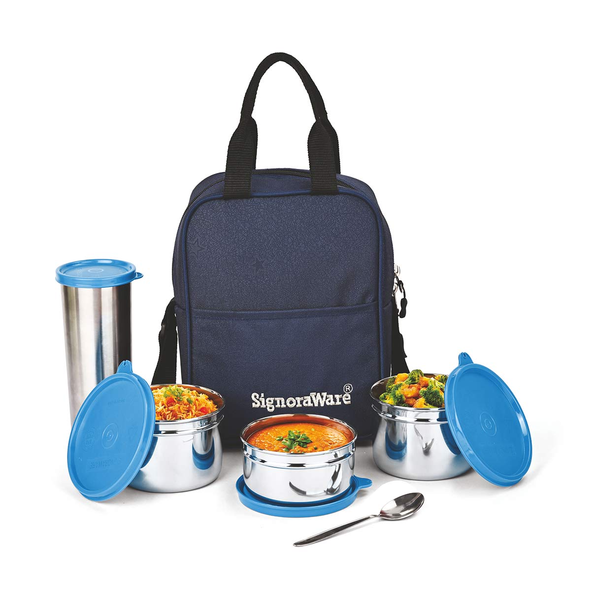 Fusion Medium Steel Lunch Box with Tumbler