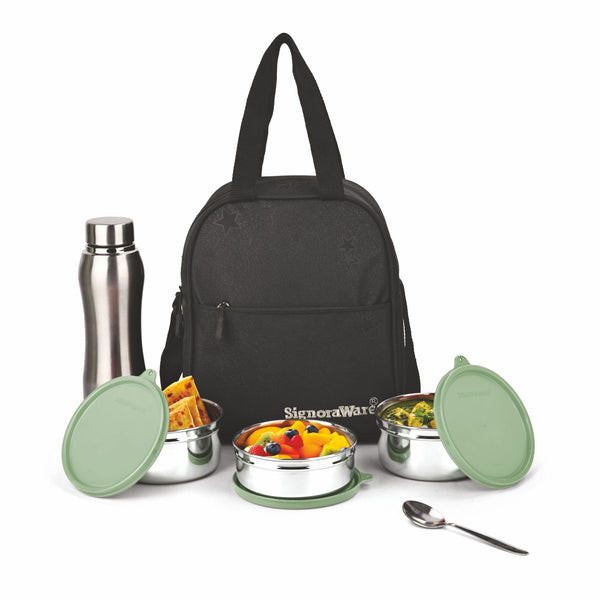 Fusion Big Steel Lunch Box with Bottle