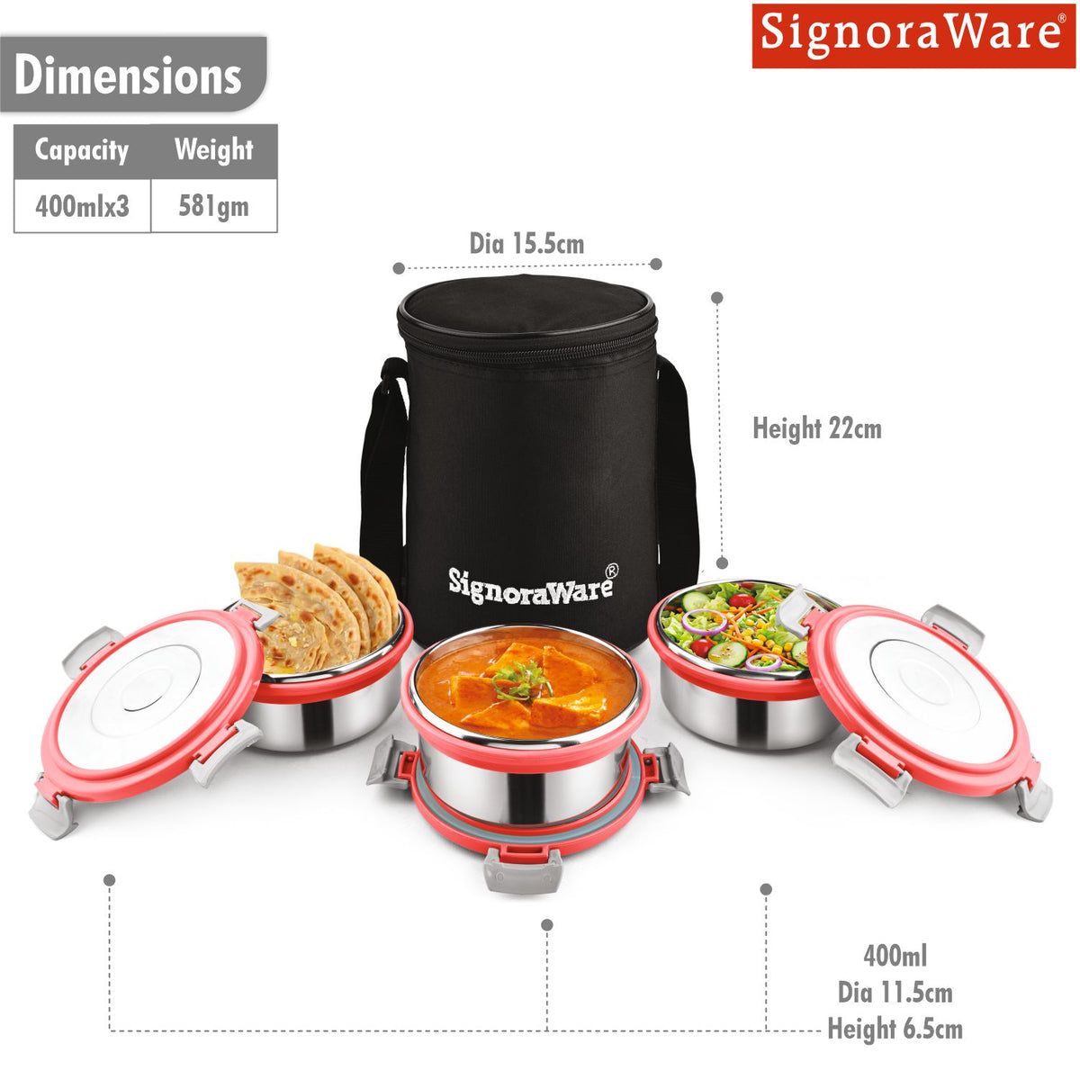 Meal Mate Stainless Steel Lunch Box Big