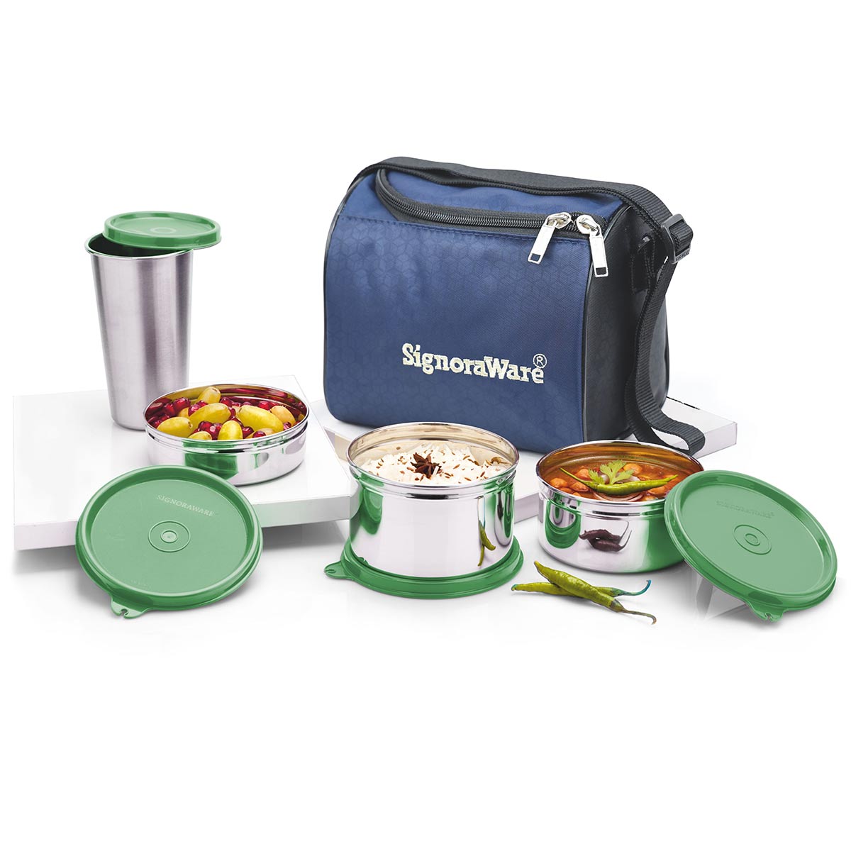 Signoraware steel lunch box for adults