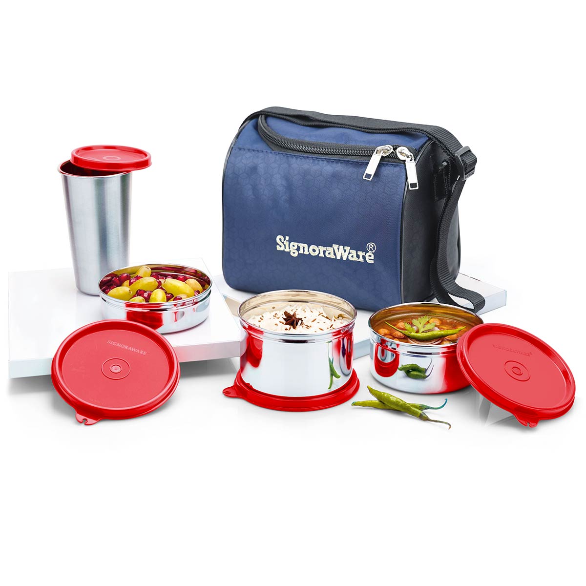 Signoraware steel lunch box for adults