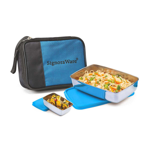 Compact Steel Lunch Box (Big) with Bag