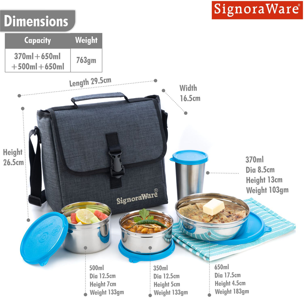 Tote Bag steel Lunch Box