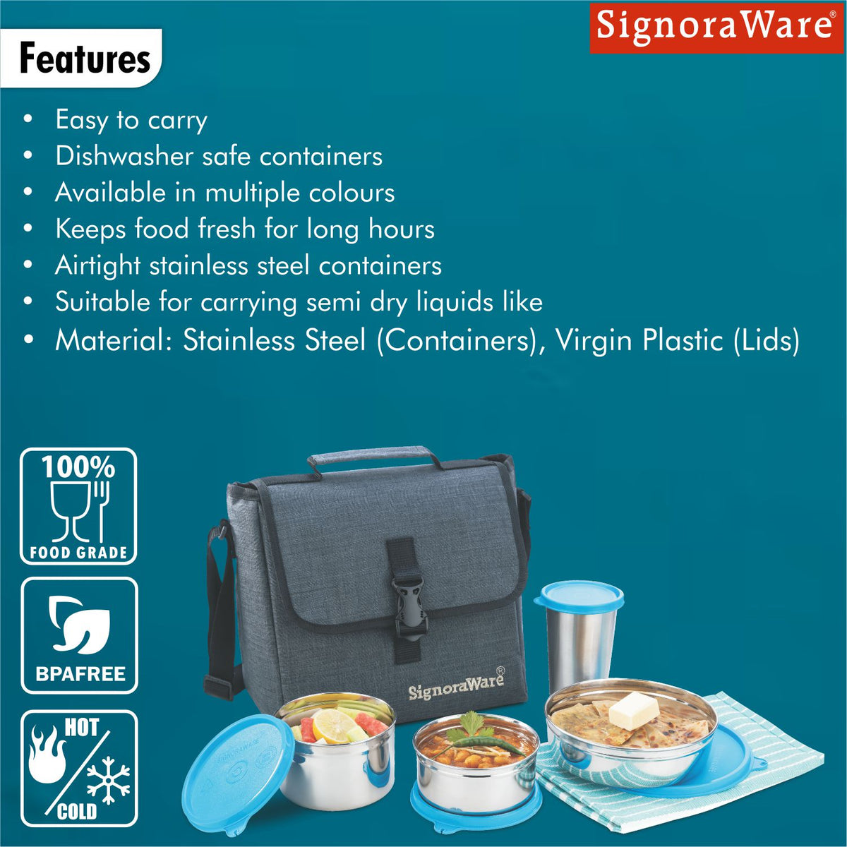 Tote Bag steel Lunch Box