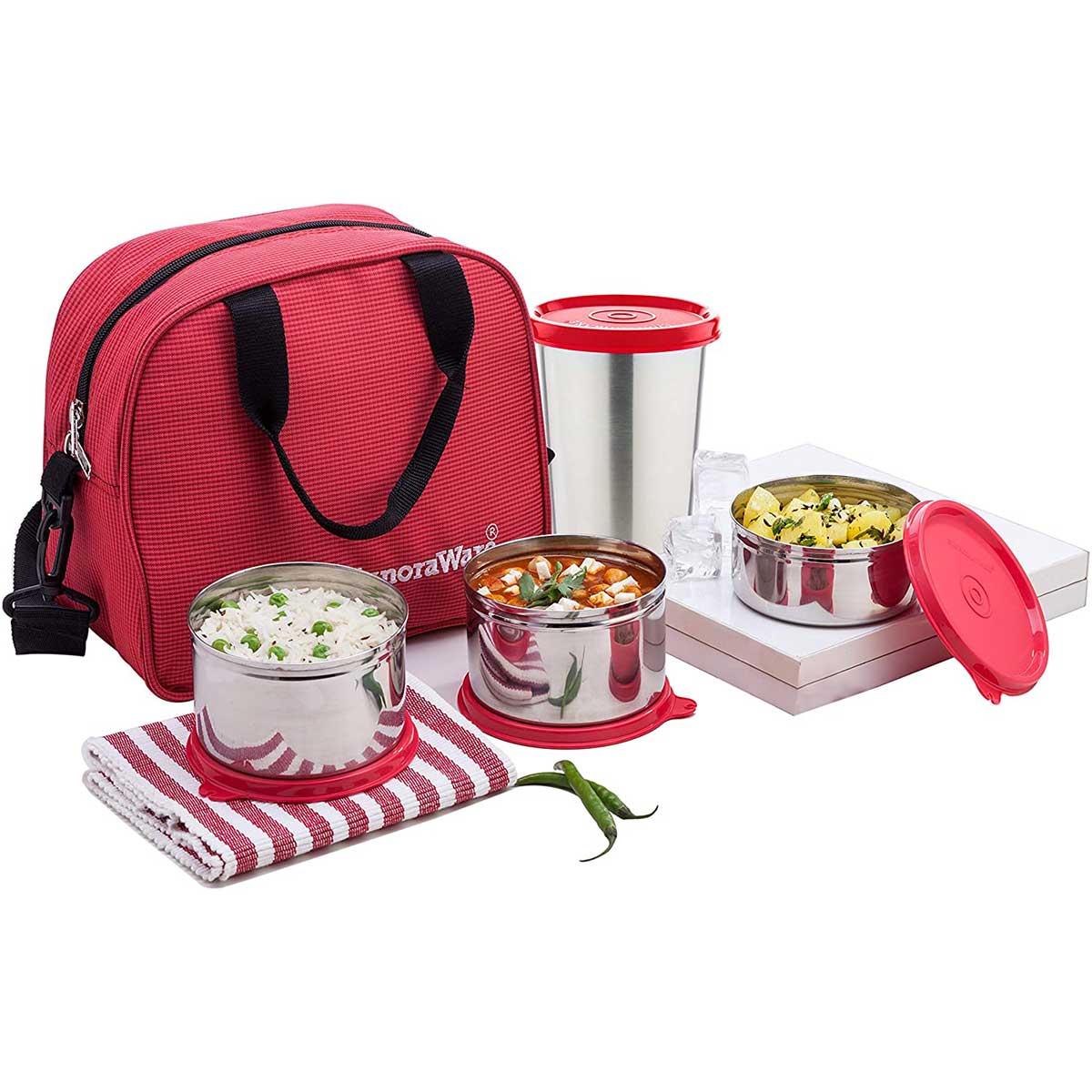 Sling Steel Lunch Box with Steel Tumbler