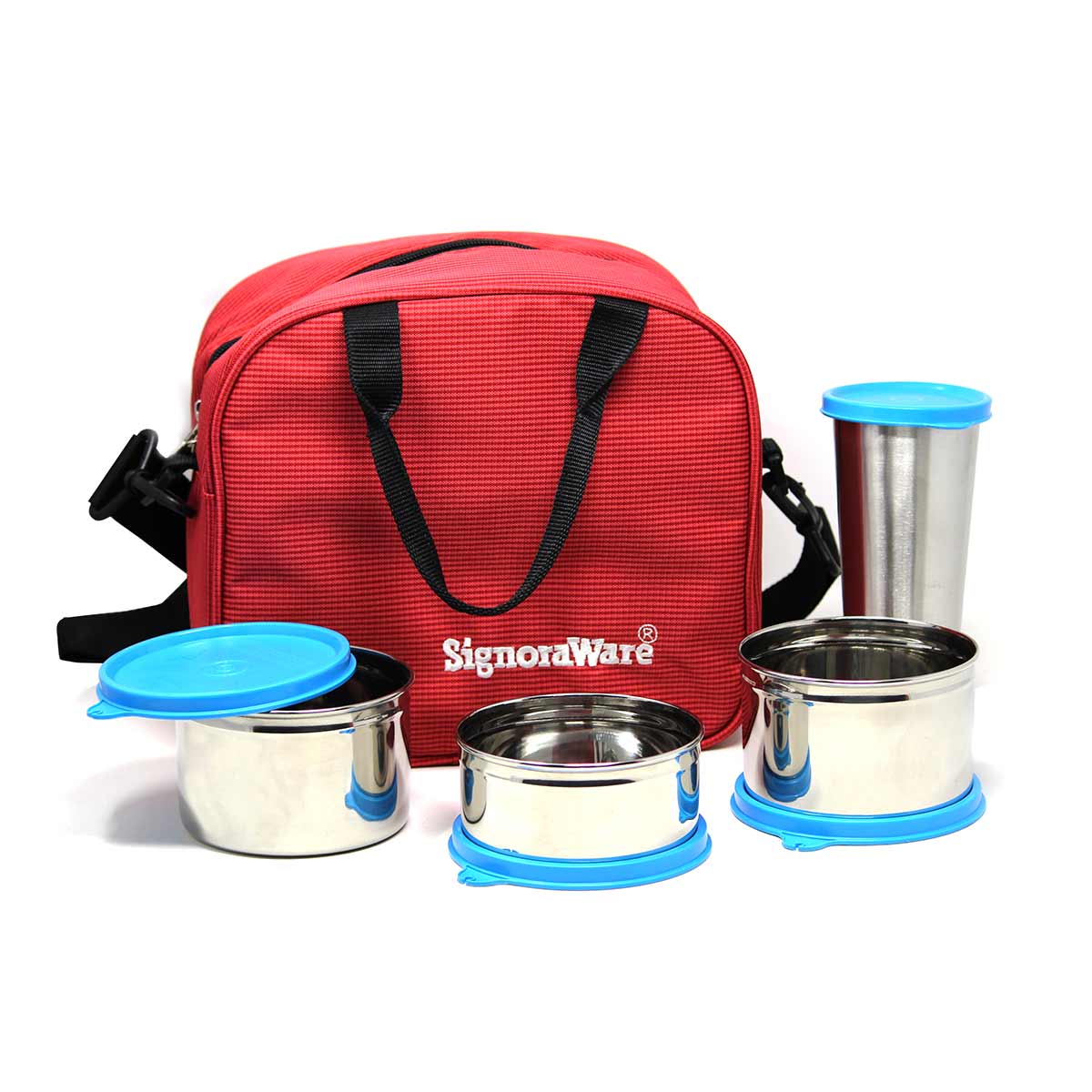 Sling Steel Lunch Box with Steel Tumbler