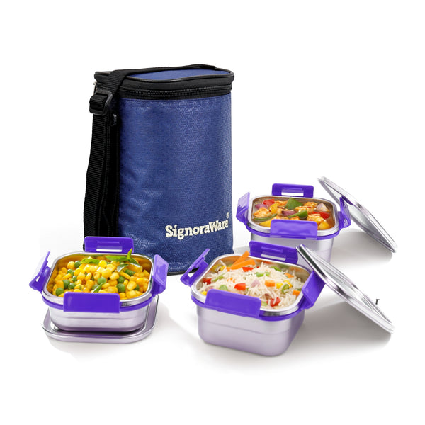 Director Squarex Steel Lunch Box